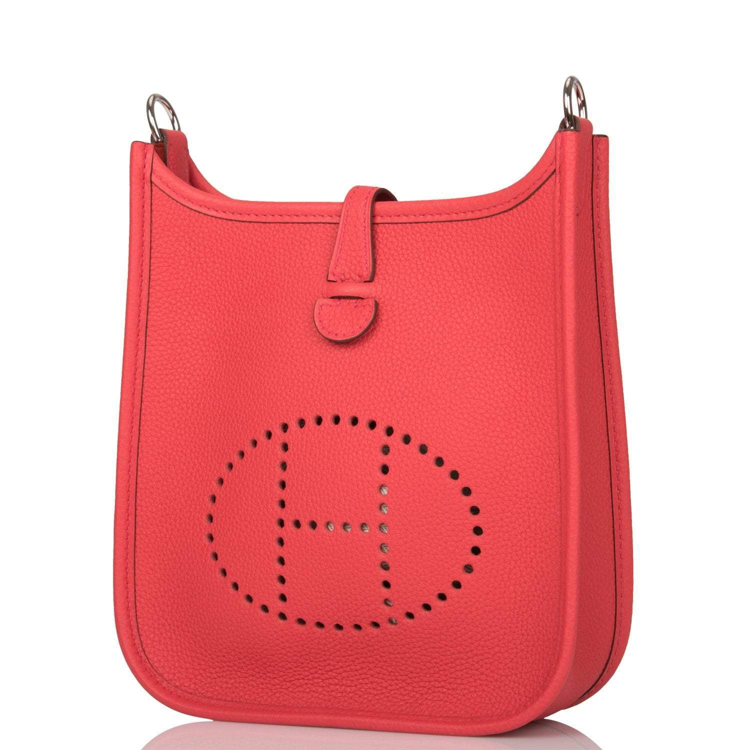 Hermes Bougainvillea Clemence Evelyne TPM Bag Palladium Hardware