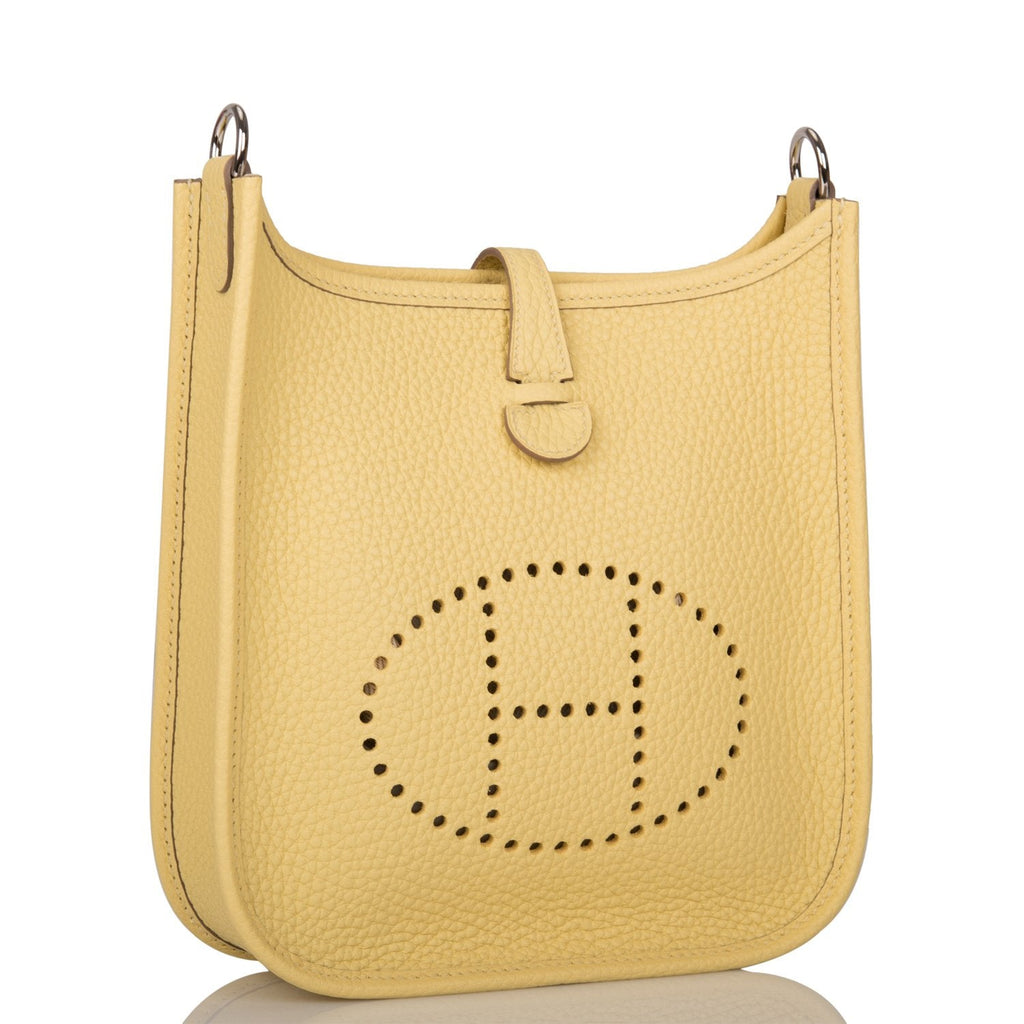 Hermes Jaune Poussin Clemence Evelyne TPM Bag Palladium Hardware