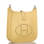 Hermes Jaune Poussin Clemence Evelyne TPM Bag Palladium Hardware