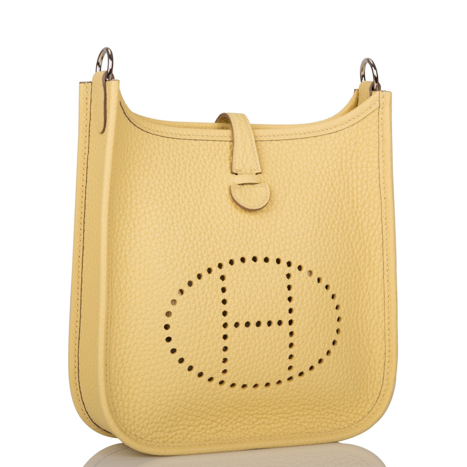 Hermes Jaune Poussin Clemence Evelyne TPM Bag Palladium Hardware