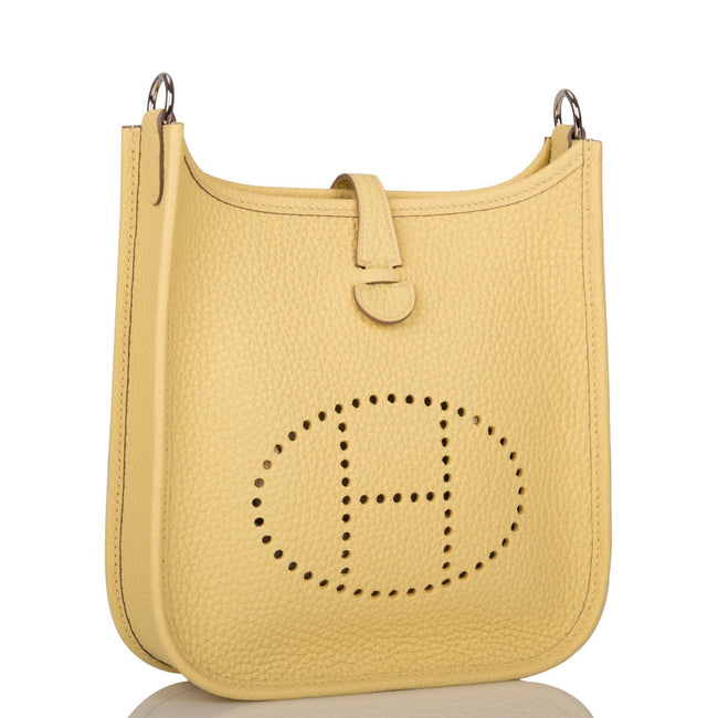 Hermes Jaune Poussin Clemence Evelyne TPM Bag Palladium Hardware Main Image