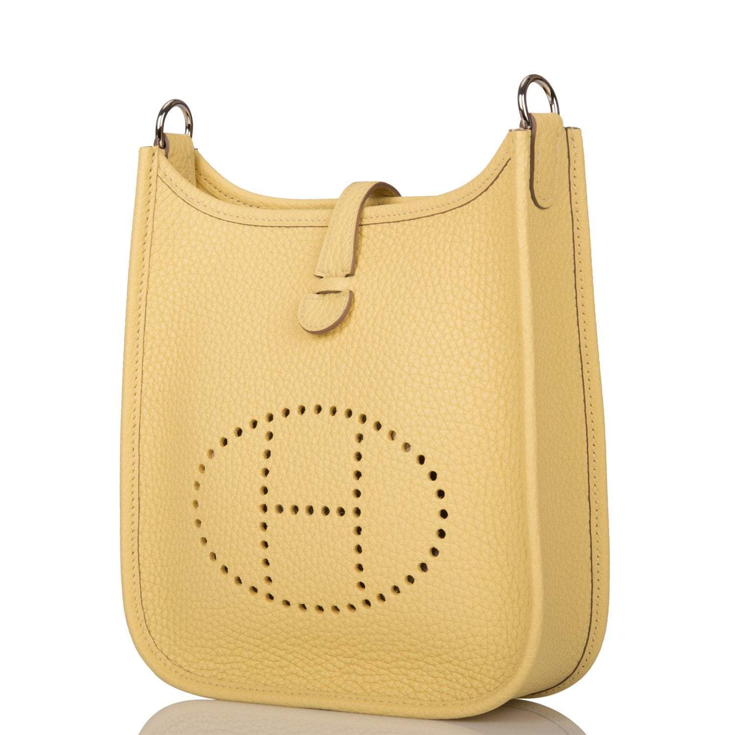Hermes Jaune Poussin Clemence Evelyne TPM Bag Palladium Hardware