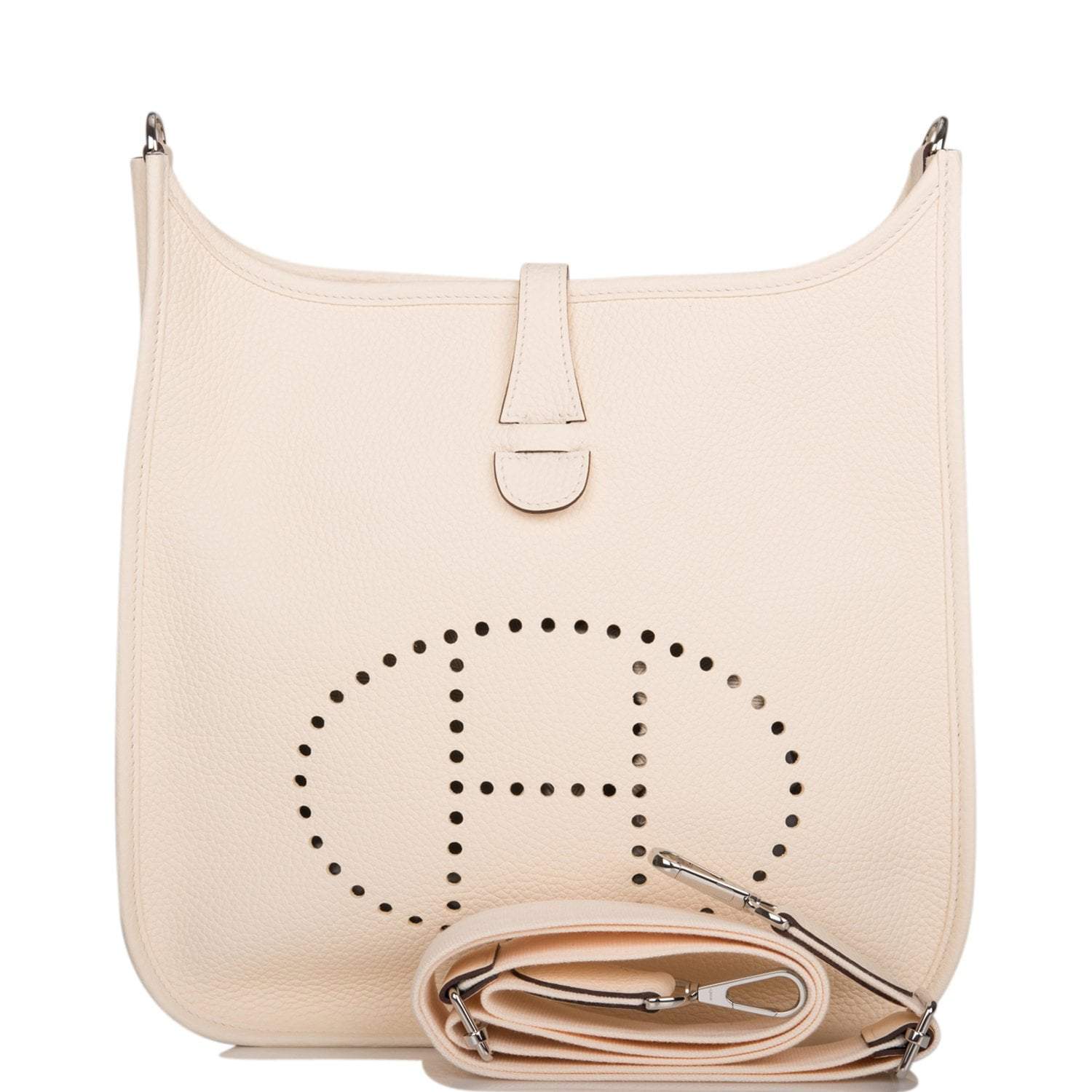 Hermes Nata Clemence Evelyne III PM Bag Palladium Hardware