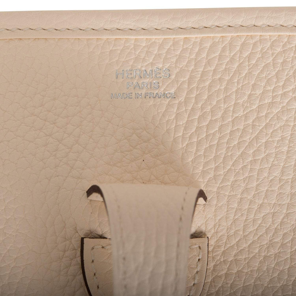 Hermes Nata Clemence Evelyne III PM Bag Palladium Hardware