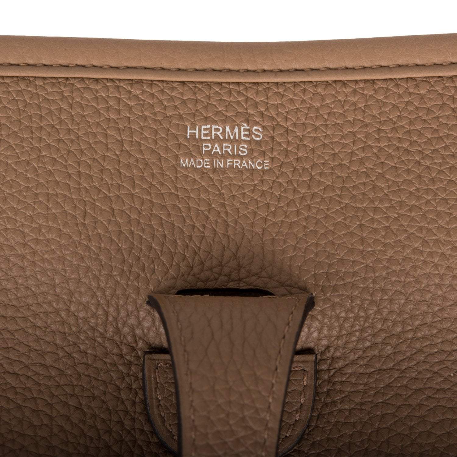 Hermes Beige de Weimar Clemence Evelyne III PM Bag Palladium Hardware