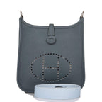 Hermes Bleu Orage Clemence Evelyne TPM Bag Palladium Hardware