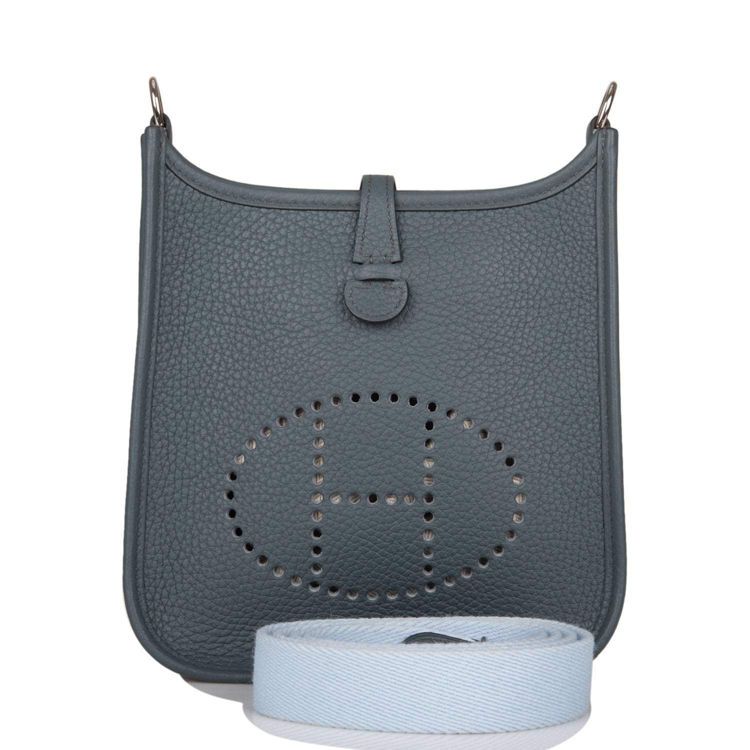 Hermes Bleu Orage Clemence Evelyne TPM Bag Palladium Hardware