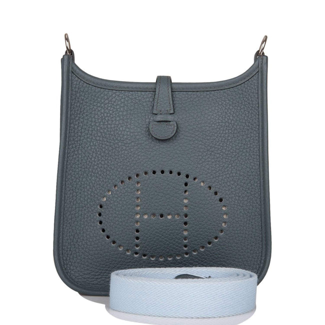 Hermes Bleu Orage Clemence Evelyne TPM Bag Palladium Hardware Hover Image