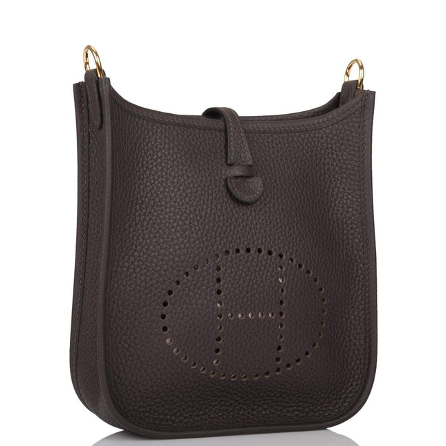 Hermes Ebene Clemence Evelyne TPM Bag Gold Hardware Main Image