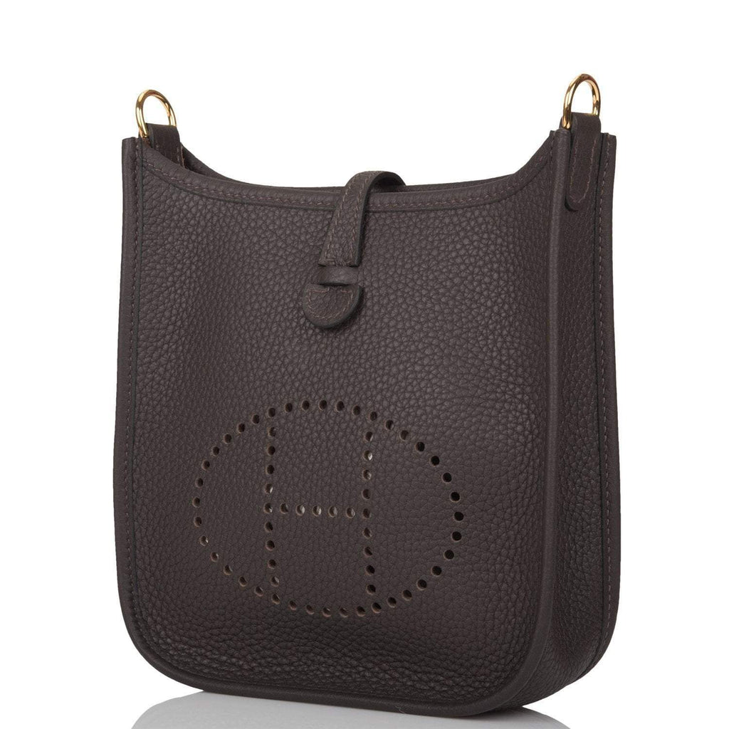 Hermes Ebene Clemence Evelyne TPM Bag Gold Hardware