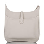 Hermes Gris Perle Clemence Evelyne III PM Bag Palladium Hardware