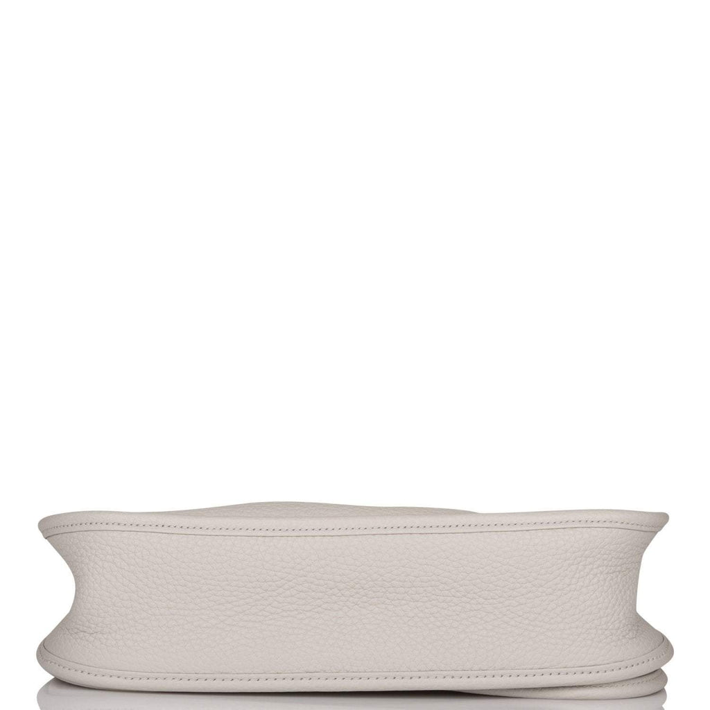 Hermes Gris Perle Clemence Evelyne III PM Bag Palladium Hardware