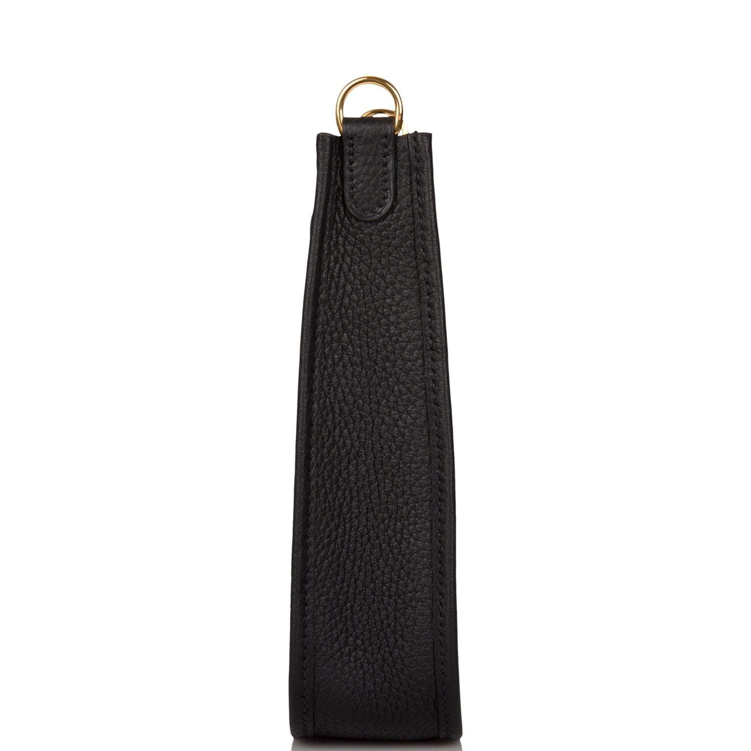 Hermes Black Clemence Evelyne TPM Bag Gold Hardware