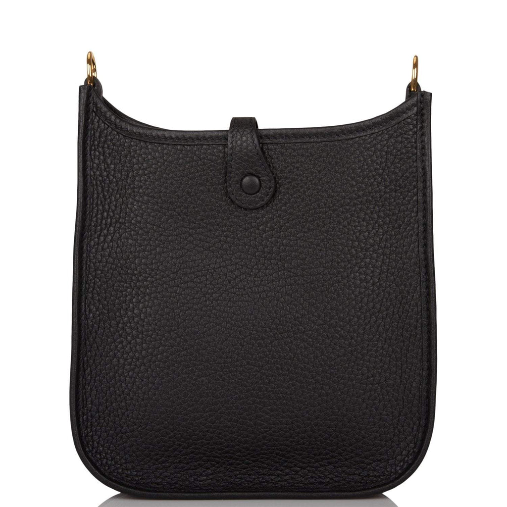 Hermes Black Clemence Evelyne TPM Bag Gold Hardware