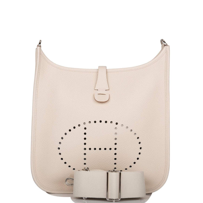 Hermes Craie Clemence Evelyne III PM Bag Palladium Hardware Hover Image