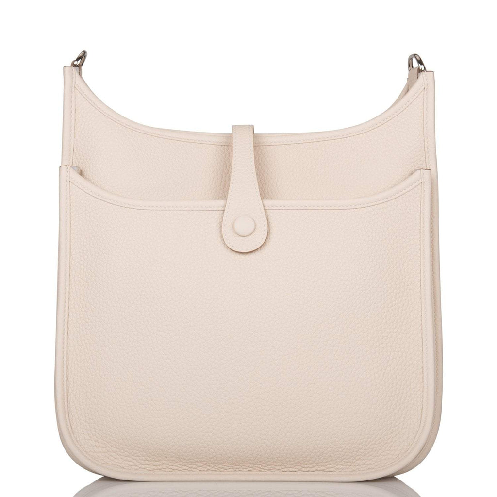 Hermes Craie Clemence Evelyne III PM Bag Palladium Hardware