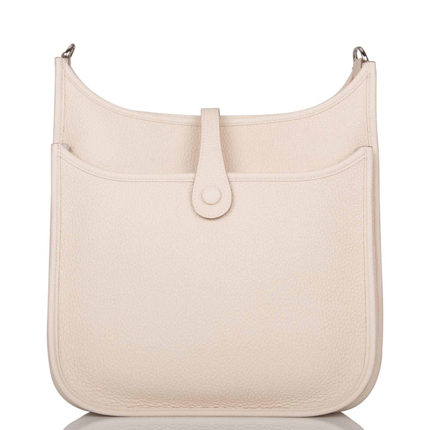 Hermes Craie Clemence Evelyne III PM Bag Palladium Hardware