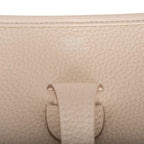 Hermes Craie Clemence Evelyne III PM Bag Palladium Hardware