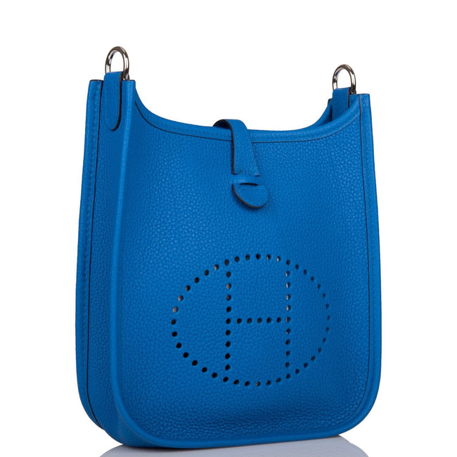 Hermes Bleu Zellige Clemence Evelyne TPM Bag Palladium Hardware Main Image