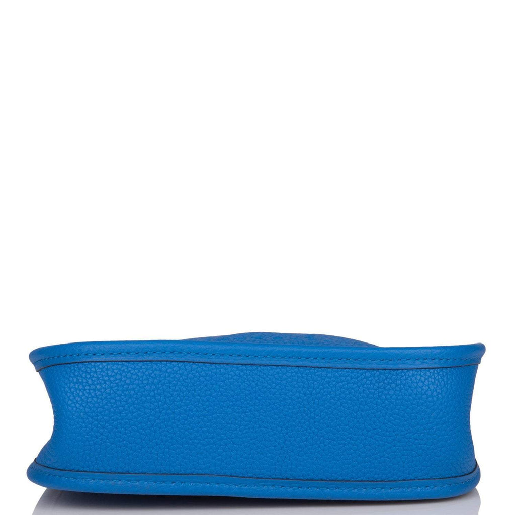 Hermes Bleu Zellige Clemence Evelyne TPM Bag Palladium Hardware