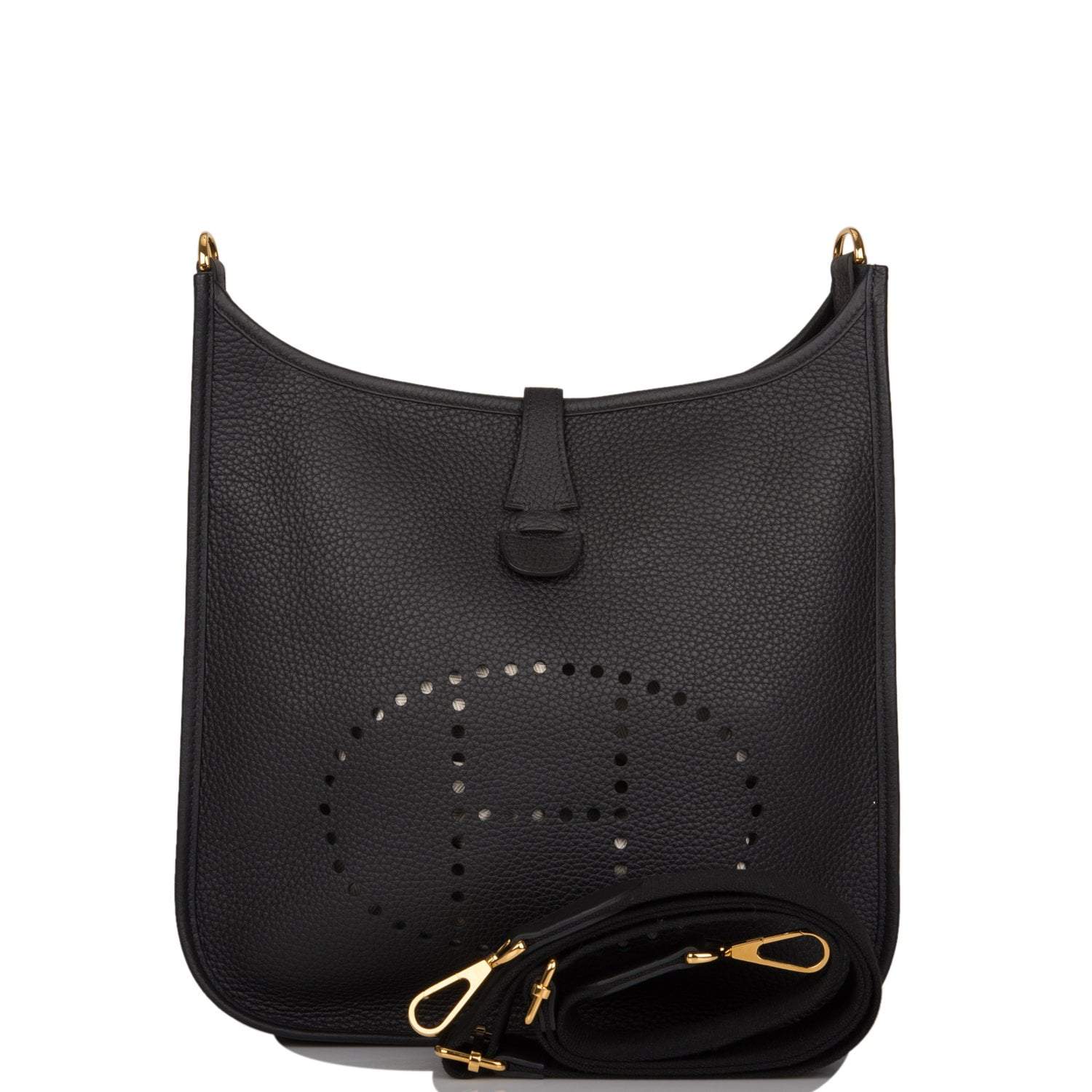 Hermes Evelyne III PM Black Clemence Gold Hardware