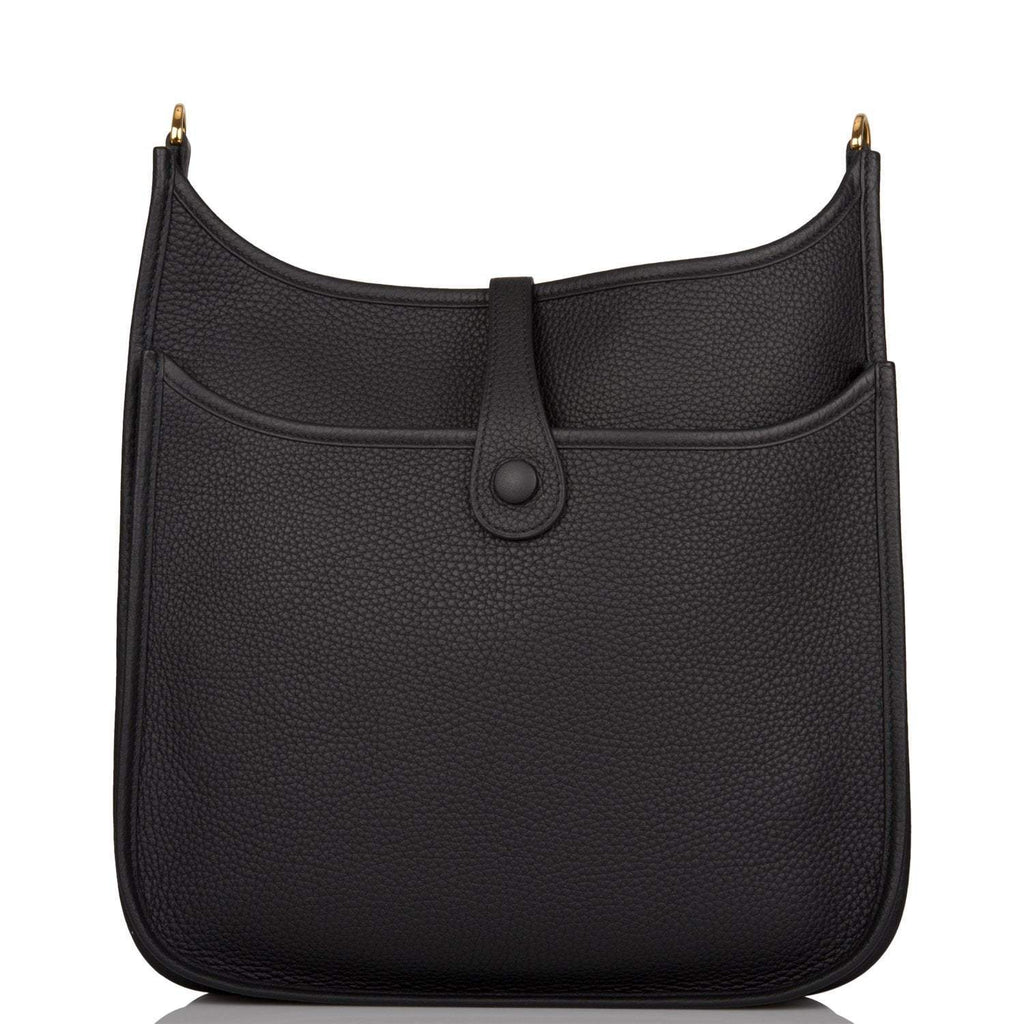 Hermes Evelyne III PM Black Clemence Gold Hardware