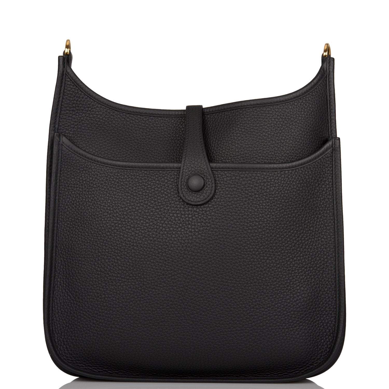 Hermes Evelyne III PM Black Clemence Gold Hardware