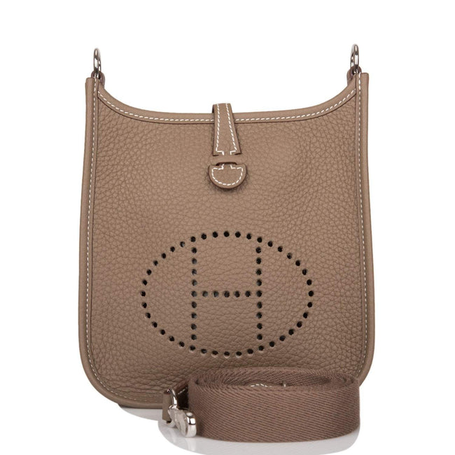 Hermes Evelyne TPM Etoupe Clemence Bag Palladium Hardware Hover Image
