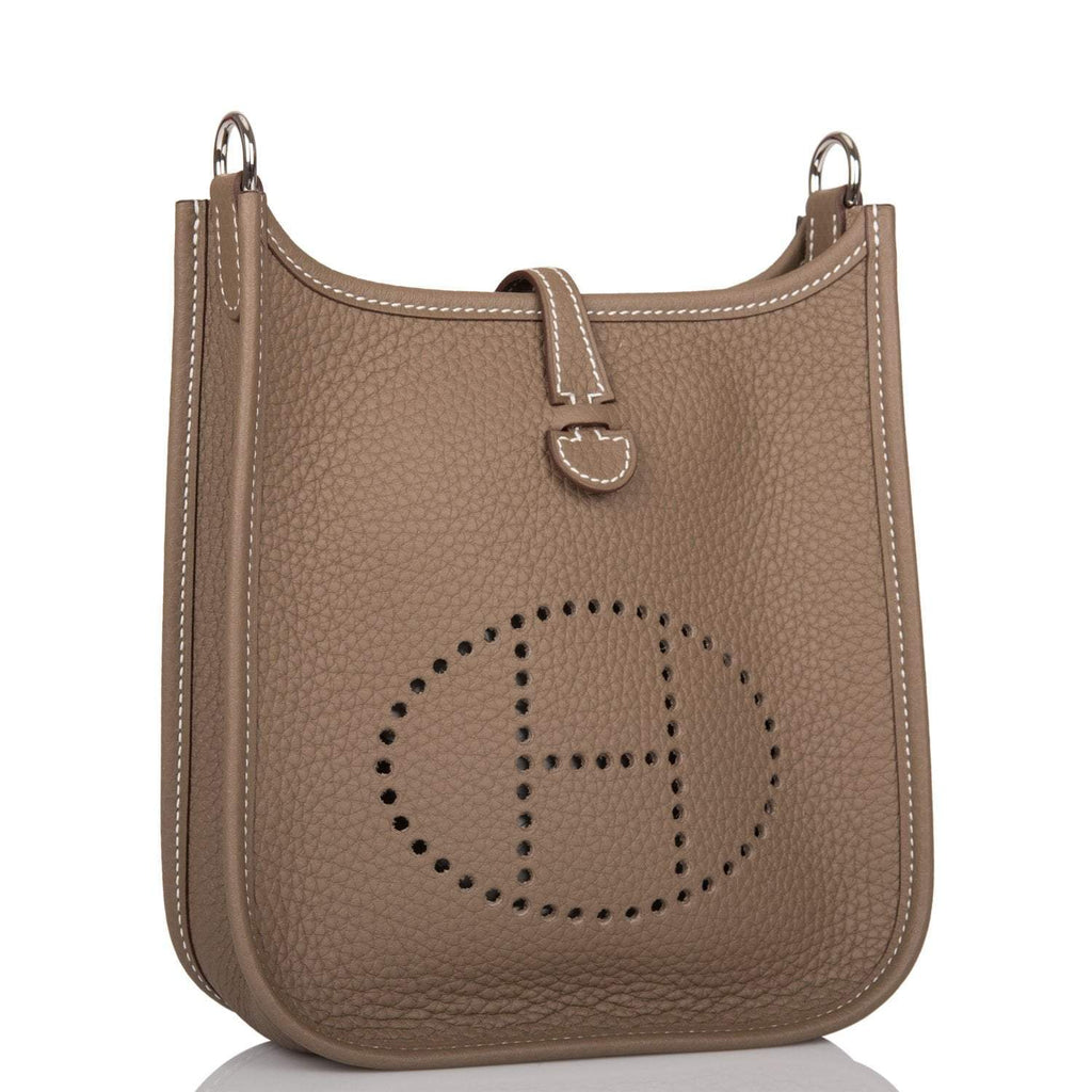 Hermes Evelyne TPM Etoupe Clemence Bag Palladium Hardware