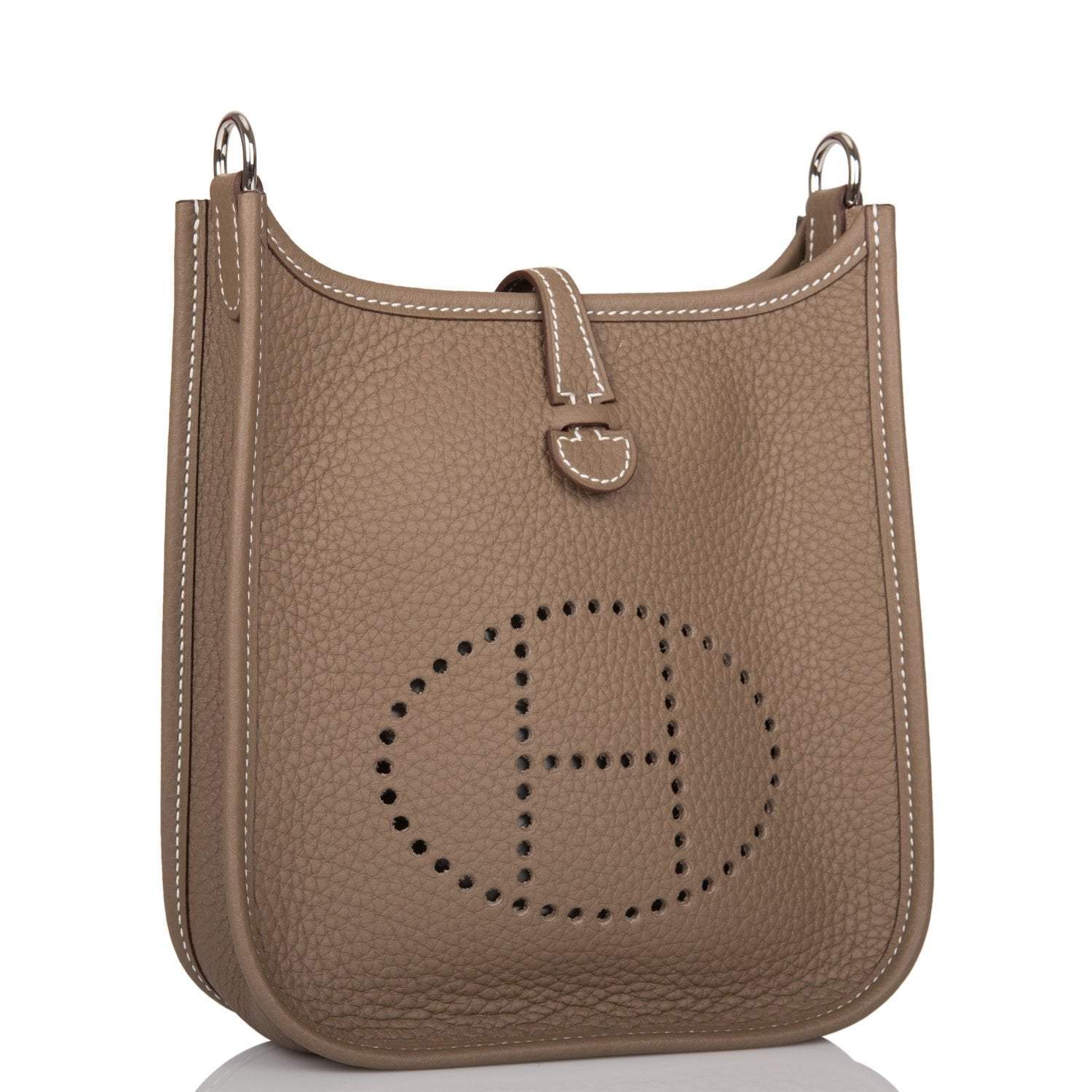Hermes Evelyne TPM Etoupe Clemence Bag Palladium Hardware
