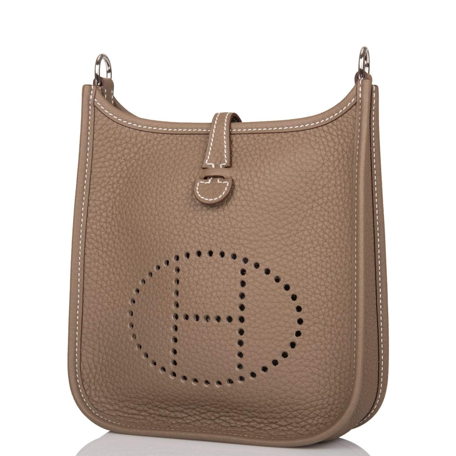 Hermes Evelyne TPM Etoupe Clemence Bag Palladium Hardware