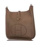 Hermes Evelyne III PM Etoupe Clemence Palladium Hardware
