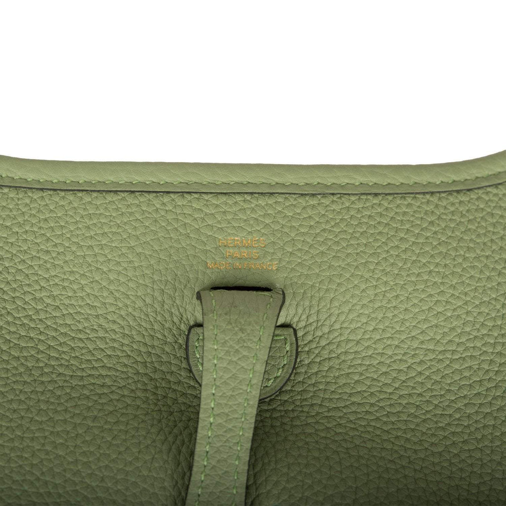 Hermes Evelyne TPM Vert Criquet Clemence Gold Hardware