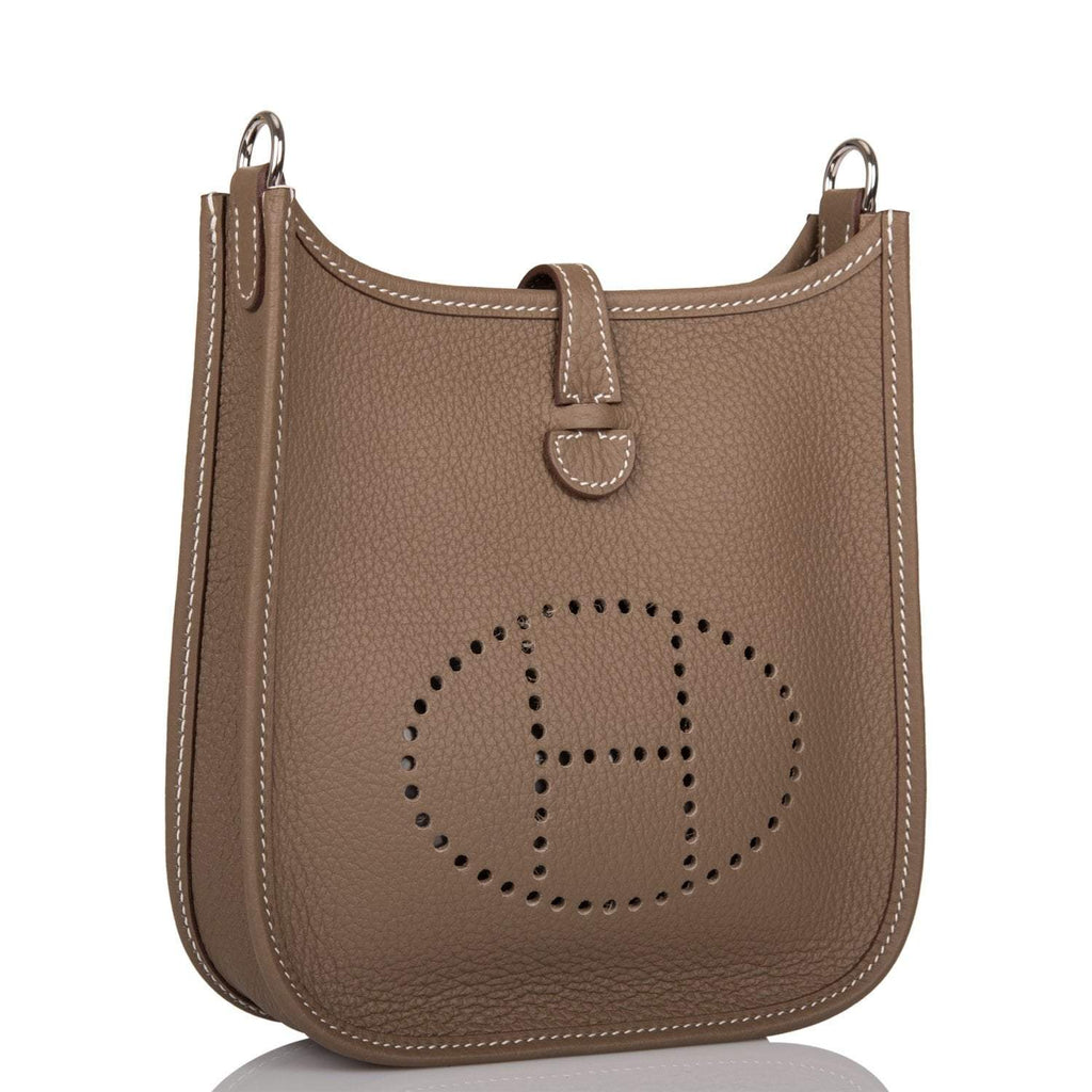 Hermes Evelyne TPM Etoupe Clemence Bag Palladium Hardware