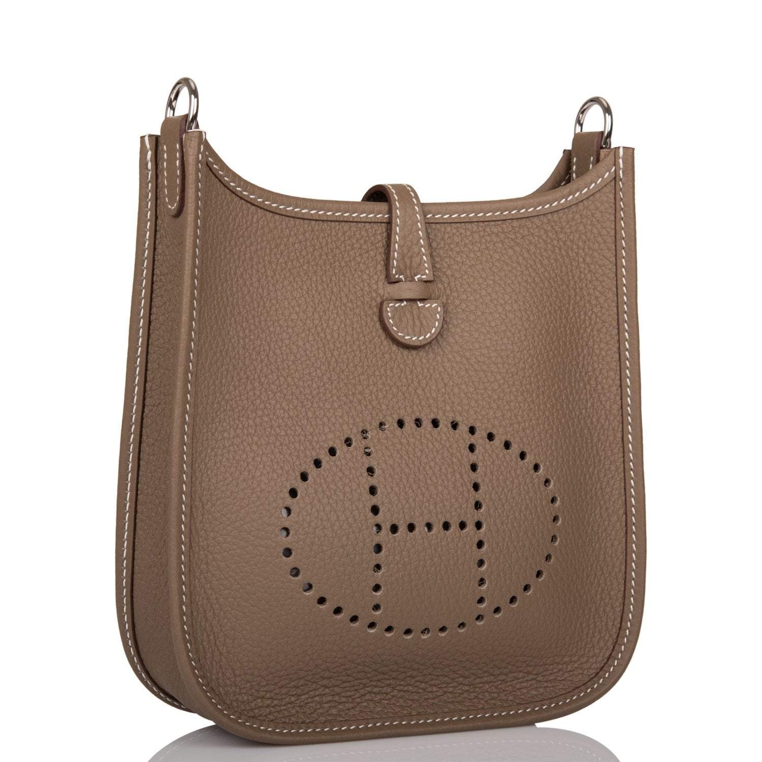 Hermes Evelyne TPM Etoupe Clemence Bag Palladium Hardware