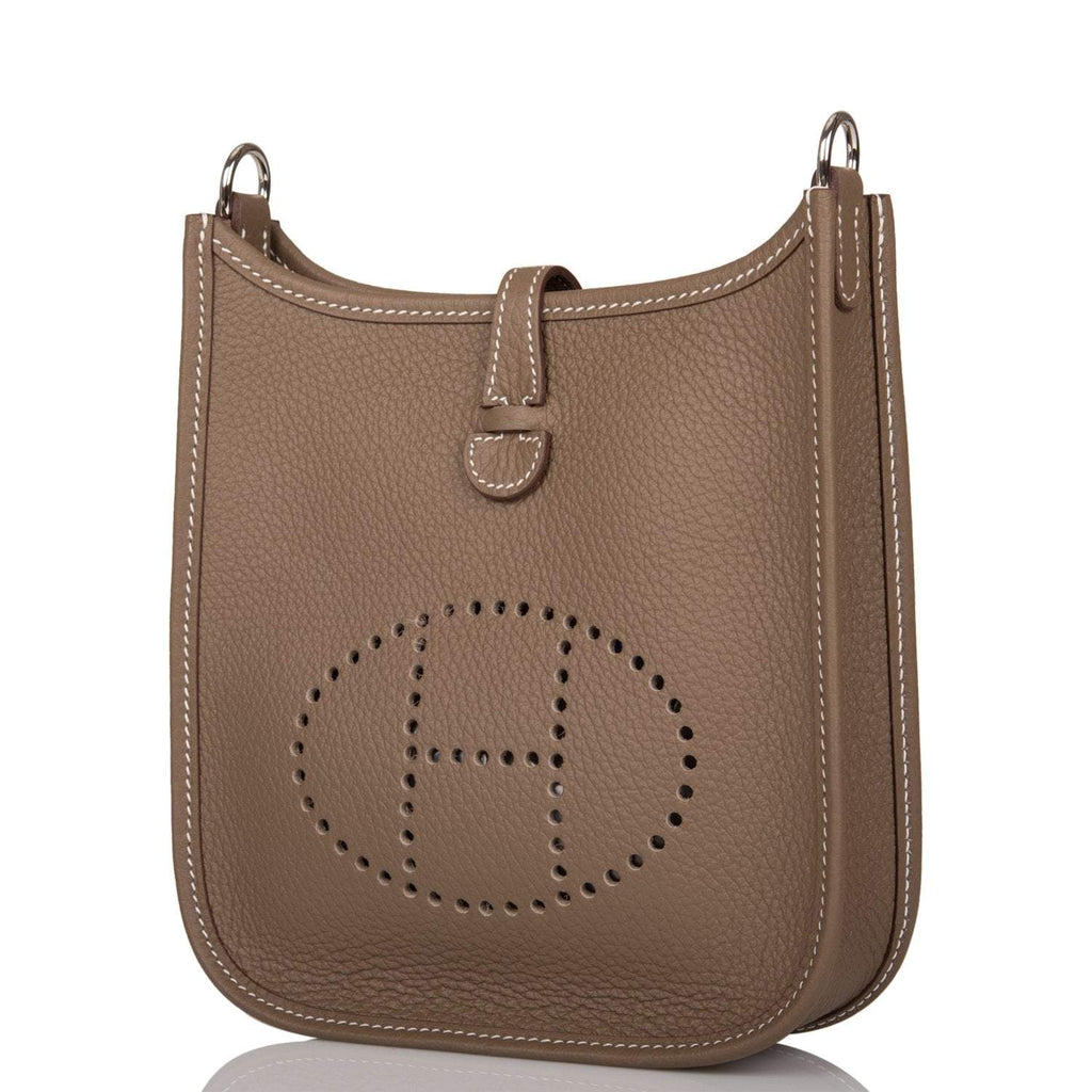 Hermes Evelyne TPM Etoupe Clemence Bag Palladium Hardware