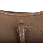 Hermes Evelyne TPM Etoupe Clemence Bag Palladium Hardware