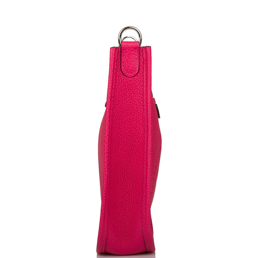 Hermes Rose Mexico Clemence Evelyne TPM Bag Palladium Hardware