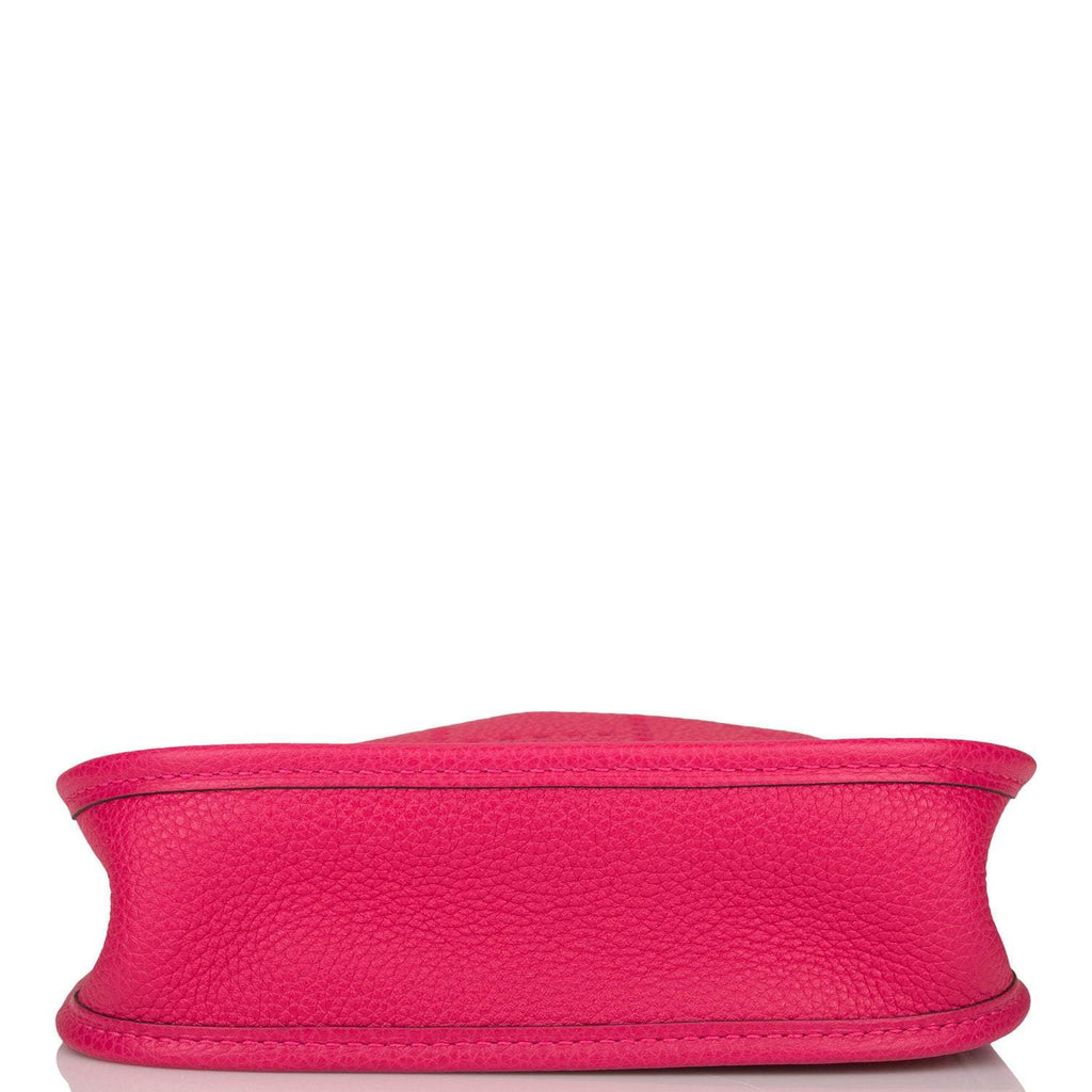 Hermes Rose Mexico Clemence Evelyne TPM Bag Palladium Hardware