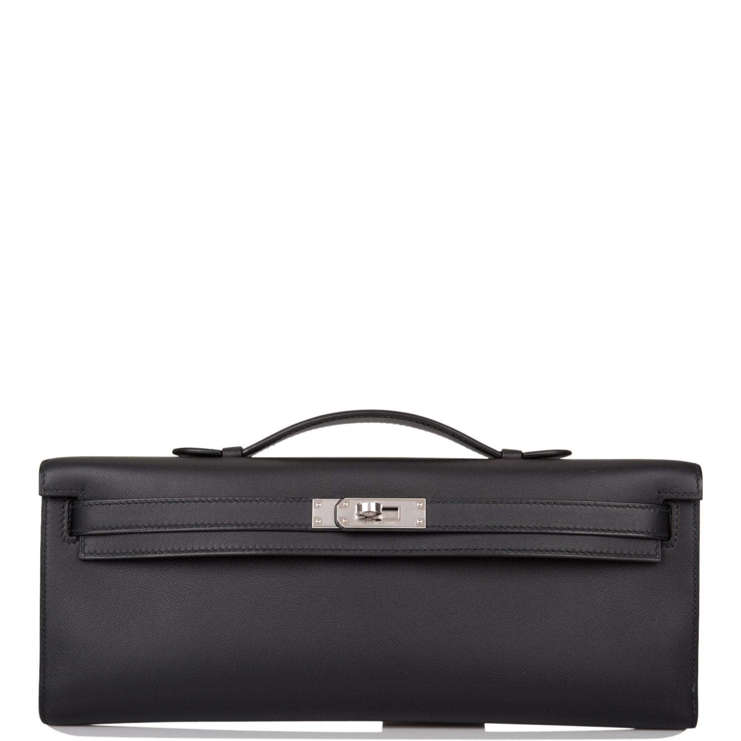 Hermes Black Swift Kelly Cut Palladium Hardware