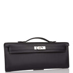 Hermes Black Swift Kelly Cut Palladium Hardware