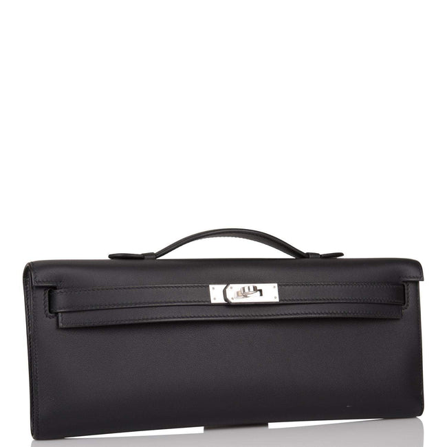 Hermes Black Swift Kelly Cut Palladium Hardware Main Image