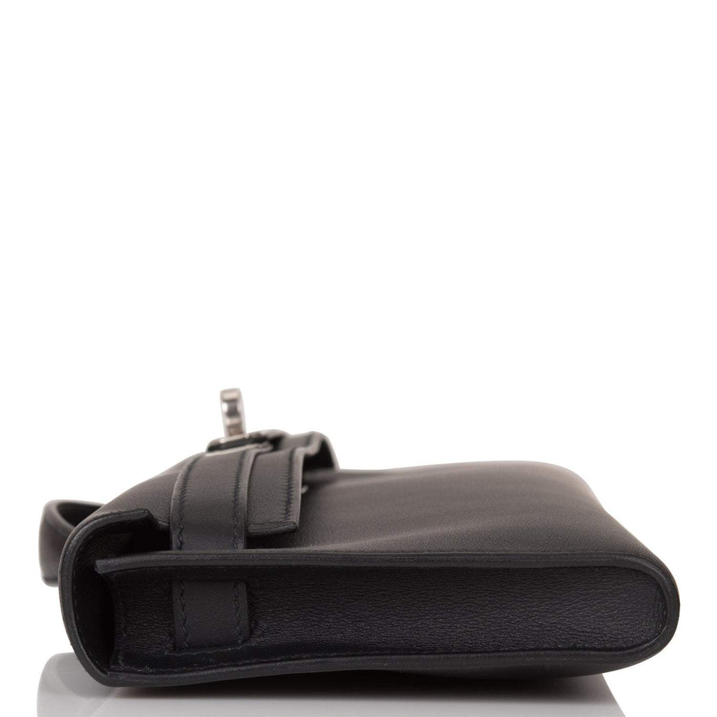 Hermes Black Swift Kelly Cut Palladium Hardware