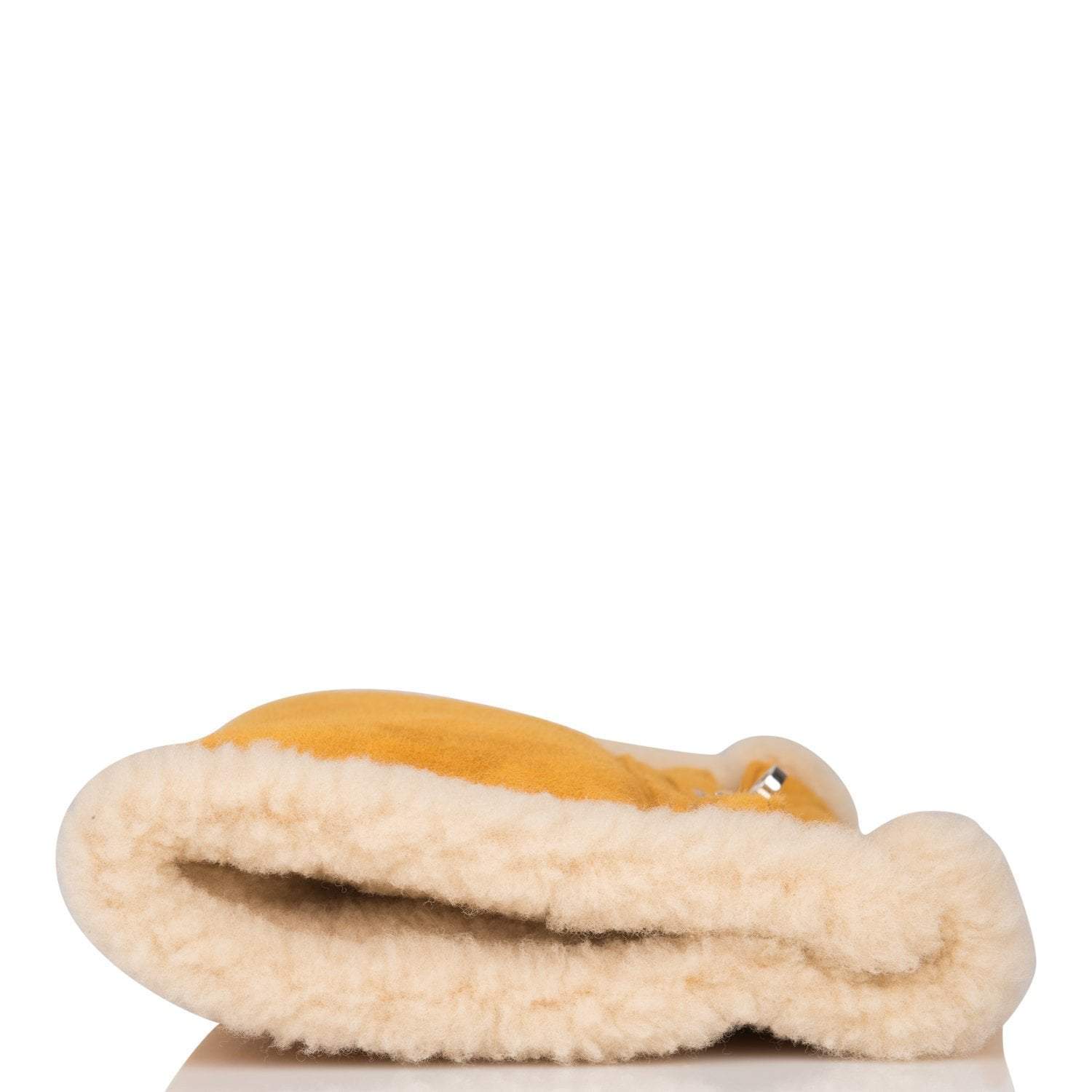 Hermes Sable Doblis and Shearling Teddy Kelly Muff Palladium Hardware