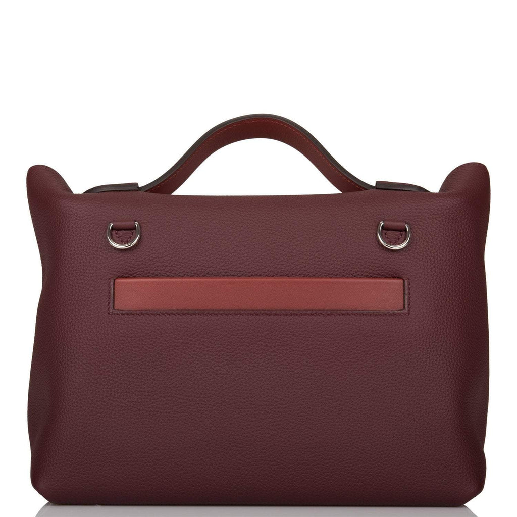 Hermes Bordeaux and Rouge H 24/24 Bag 29cm Palladium Hardware