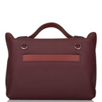 Hermes Bordeaux and Rouge H 24/24 Bag 29cm Palladium Hardware