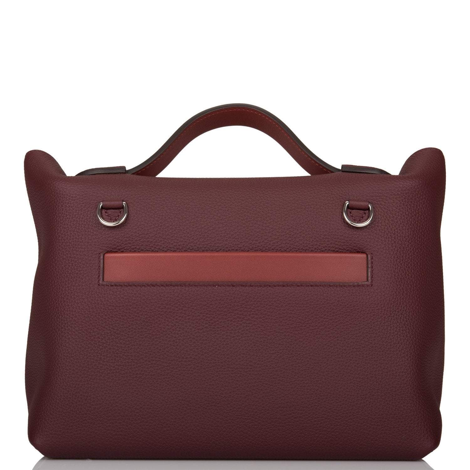 Hermes Bordeaux and Rouge H 24/24 Bag 29cm Palladium Hardware