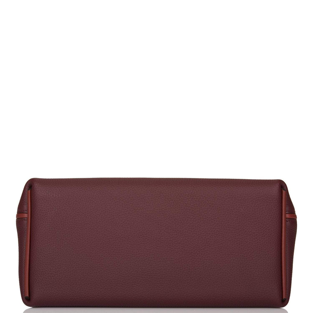 Hermes Bordeaux and Rouge H 24/24 Bag 29cm Palladium Hardware