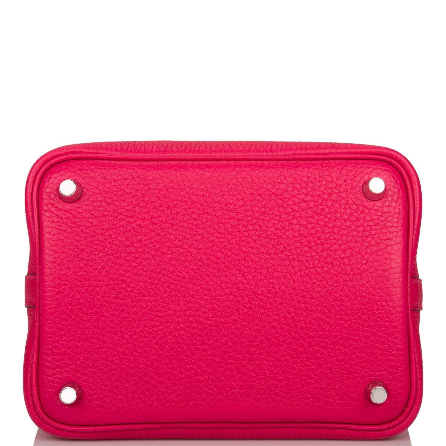 Hermes Rose Mexico Clemence Picotin Lock 18cm Palladium Hardware