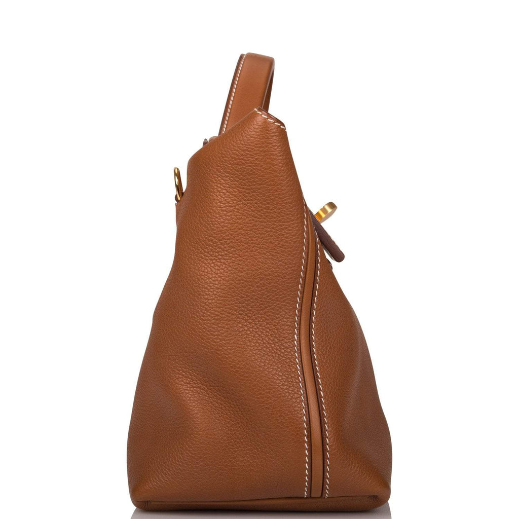 Hermes Fauve Barenia Faubourg 24/24 Bag 29cm Gold Hardware